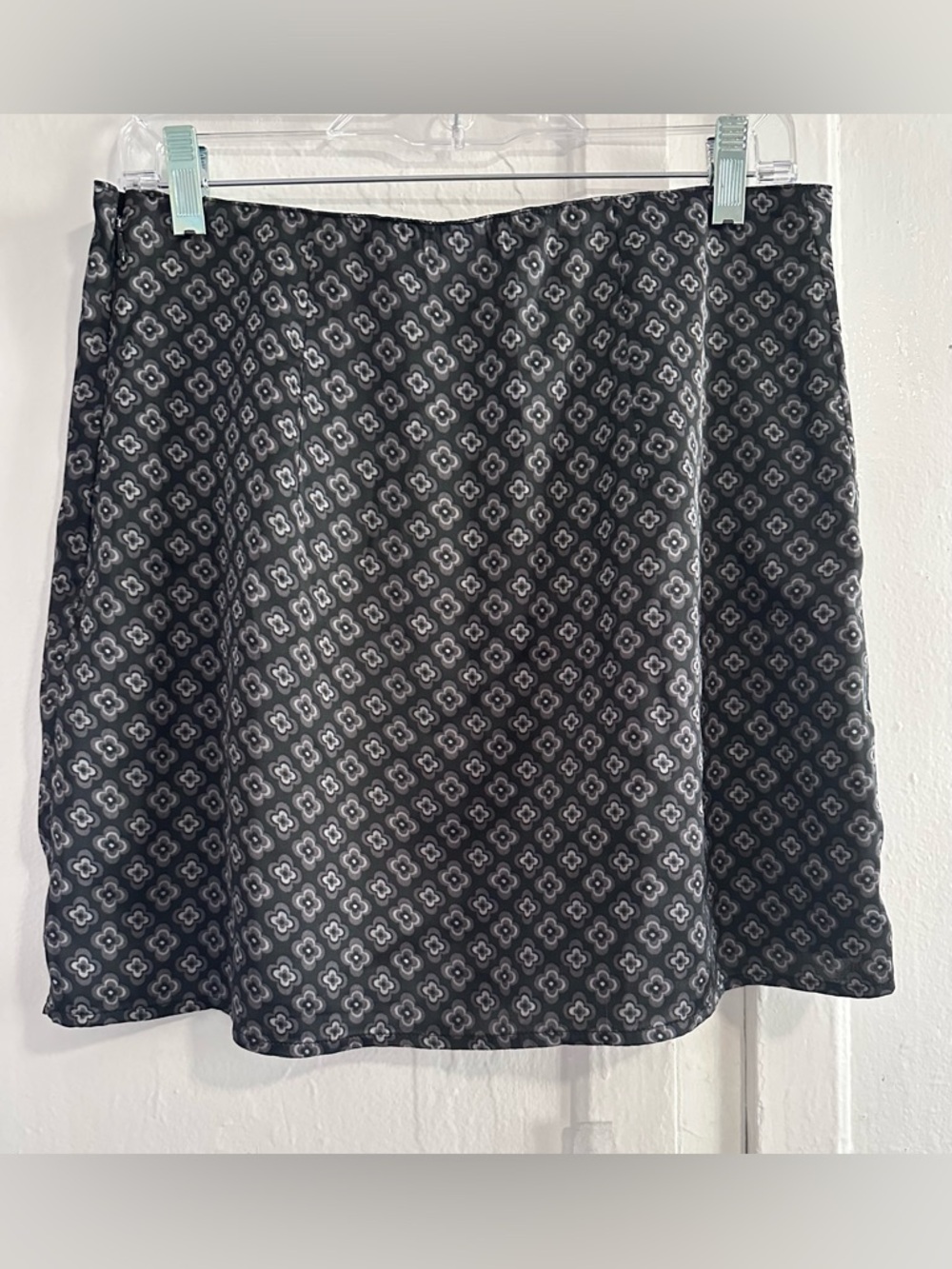 Hollister Black Patterned A-Line Ultra High Rise Skirt